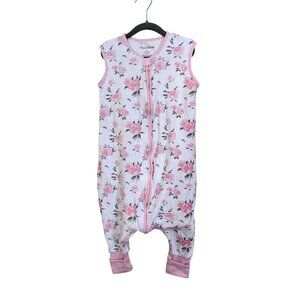 Mama Cheetah Girls Size 18-36 Months Pink Floral Sleep Sack 100% organic cotton